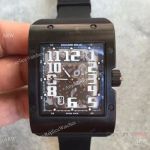 Richard Mille RM016 Black Case White Arabic Markers Rubber Copy Watch